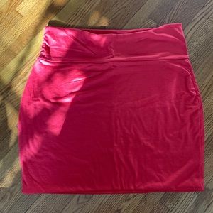 Red Mini Pencil Skirt Plus Size XXL